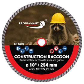 CONSTRUCTION RACCOON Diamond Blade for Concrete, Brick, Stone & Tile