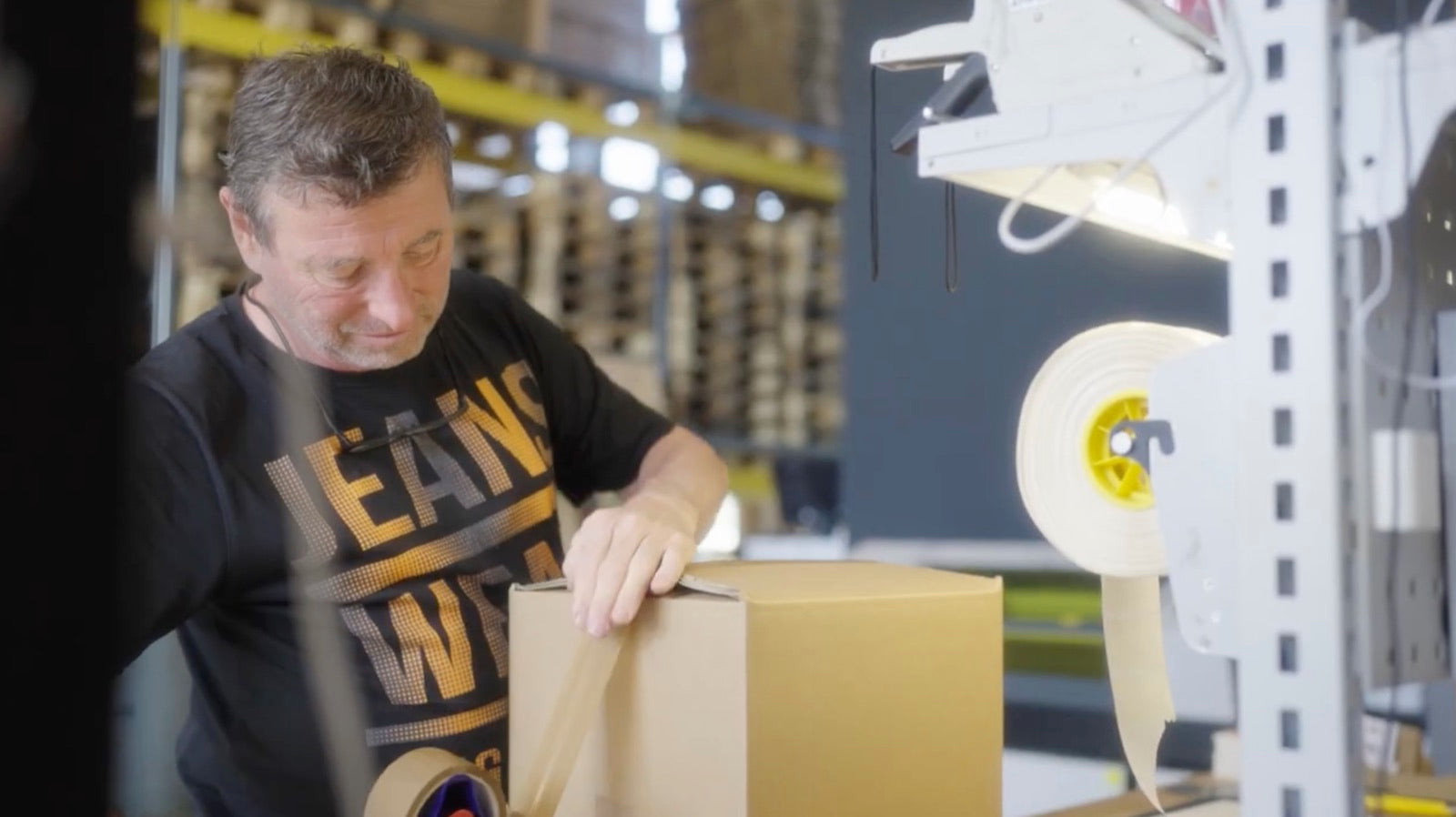 Orders being packed for shipment